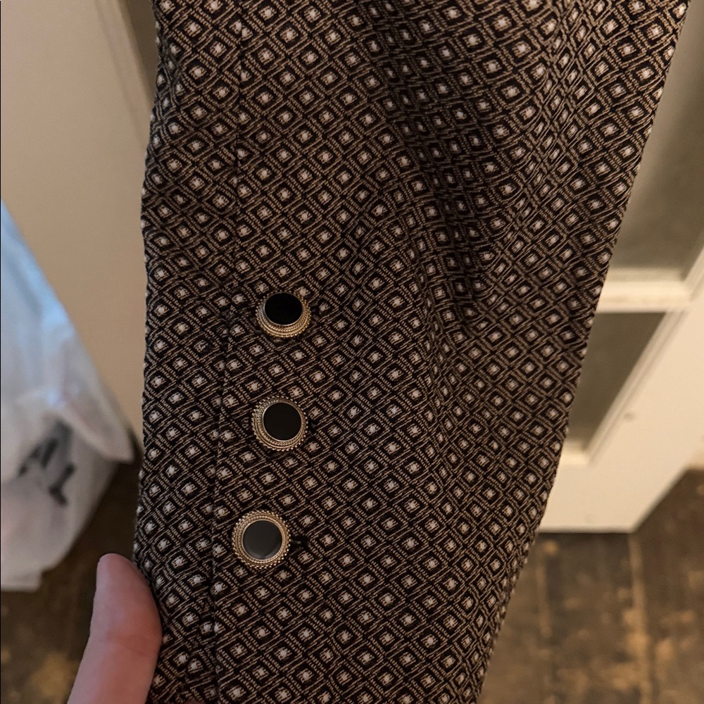 Chico's Brown Geometric Pattern Pants - image 5